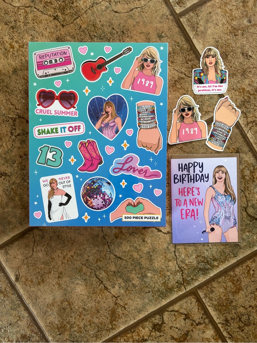 NWT *Bundle* Taylor Swift Puzzle, Card, and 3 pc Sticker set
